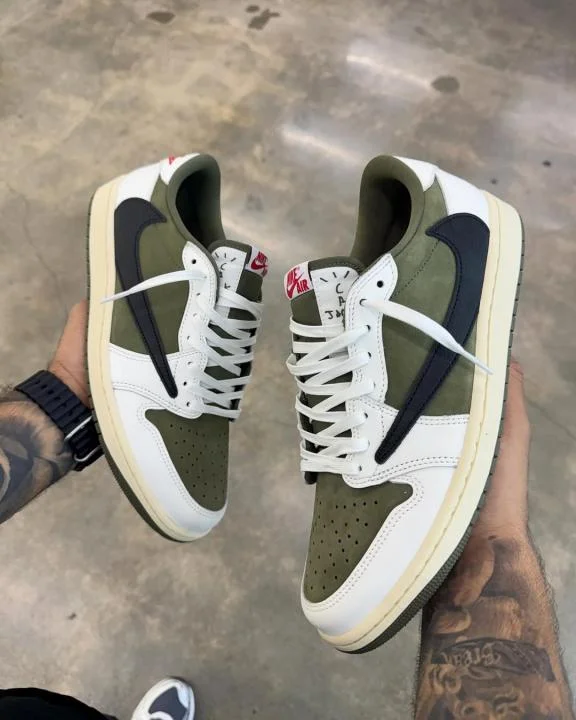 Nikkee Air Jordann 1x Travis Scott Low Medium Olive TOP BATCH UA - Image 2