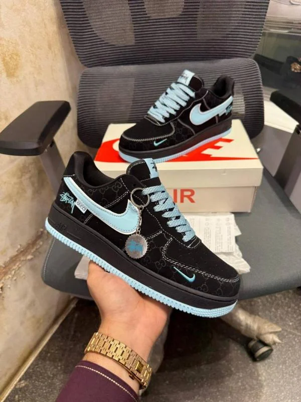 nike airforce 1 low x stussy x black blue TOP BATCH UA - Image 2