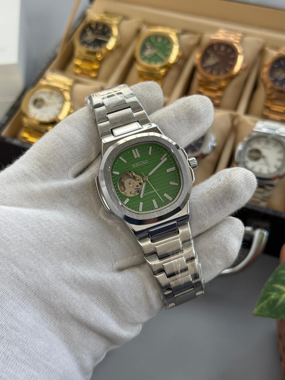 NAUTIKO OLIVE GREEN OPEN MOVEMENT