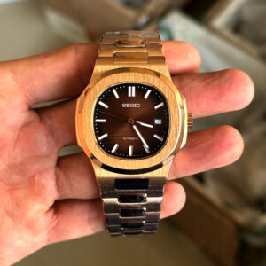 Seiko Mod Nautilus Rose Gold