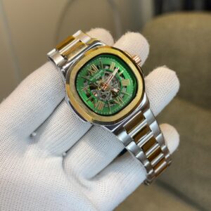 Giordano Dual-Tone Skeleton Automatic Stainless Steel Watch for Men with Luxurious Gold Accent Case - Gz-50114