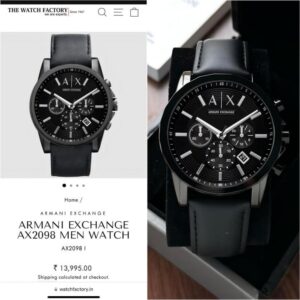 Armani Exchange Black Chronograph 🖤